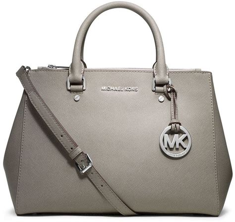 Michael Michael Kors Sutton Medium Satchel Pearl Grey 